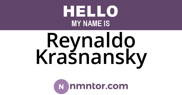 Reynaldo Krasnansky