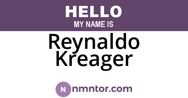 Reynaldo Kreager