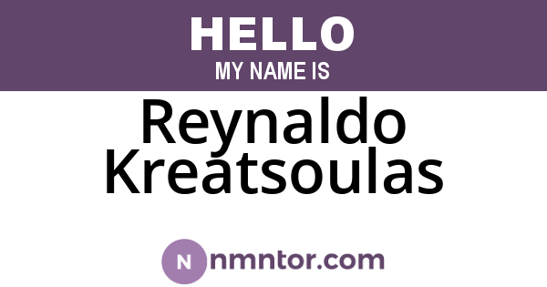 Reynaldo Kreatsoulas