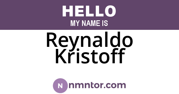 Reynaldo Kristoff