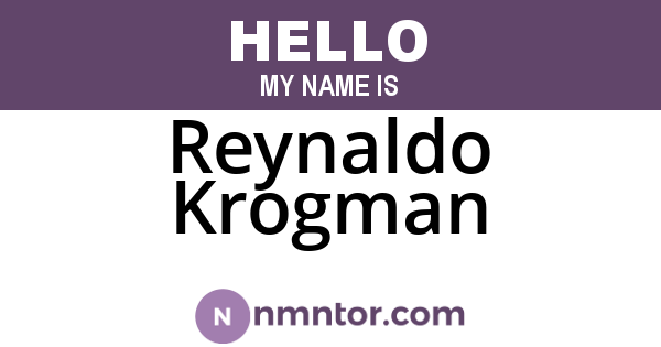 Reynaldo Krogman