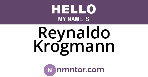 Reynaldo Krogmann