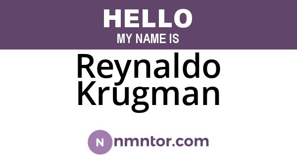 Reynaldo Krugman