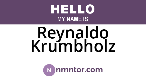 Reynaldo Krumbholz