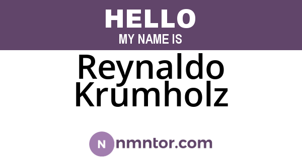 Reynaldo Krumholz