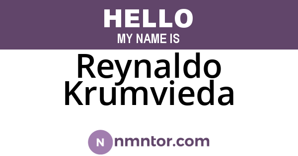 Reynaldo Krumvieda