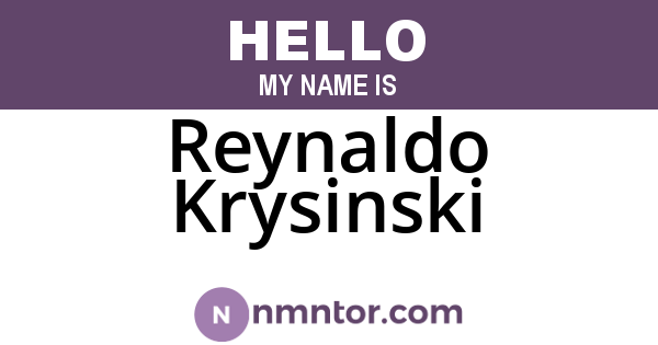 Reynaldo Krysinski