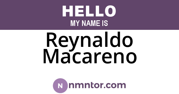 Reynaldo Macareno