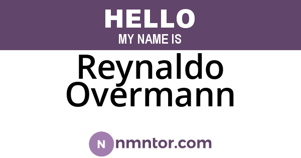 Reynaldo Overmann