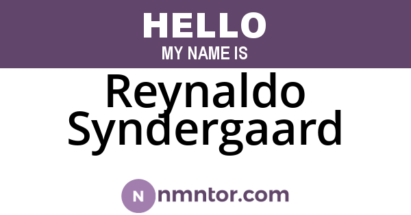 Reynaldo Syndergaard