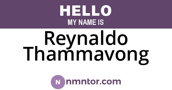 Reynaldo Thammavong