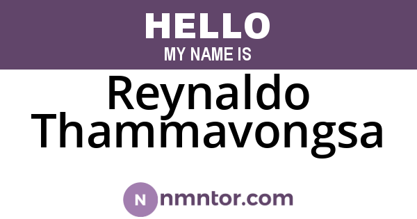 Reynaldo Thammavongsa