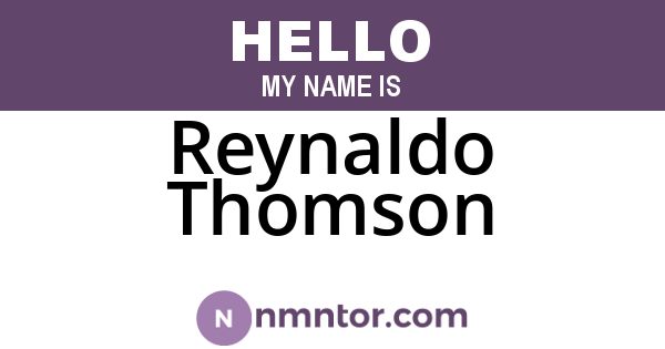 Reynaldo Thomson