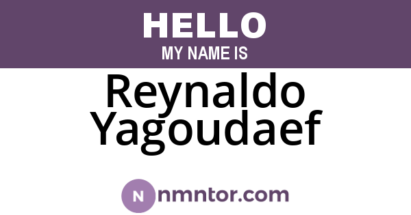 Reynaldo Yagoudaef