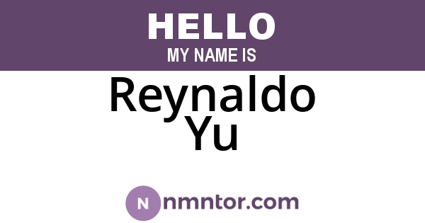 Reynaldo Yu