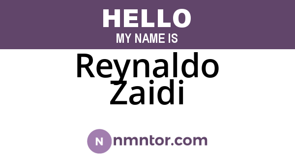 Reynaldo Zaidi