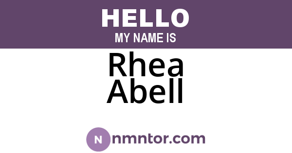 Rhea Abell