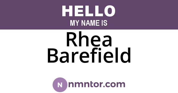 Rhea Barefield