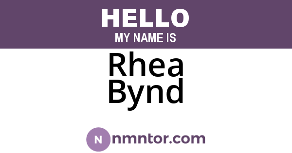 Rhea Bynd