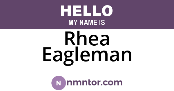 Rhea Eagleman