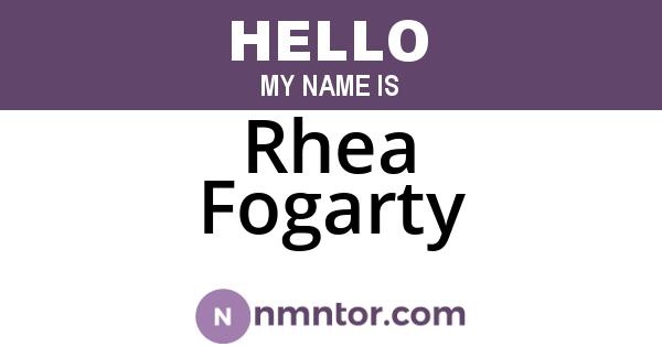 Rhea Fogarty