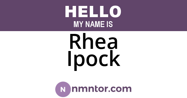 Rhea Ipock