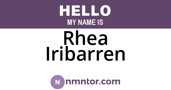 Rhea Iribarren