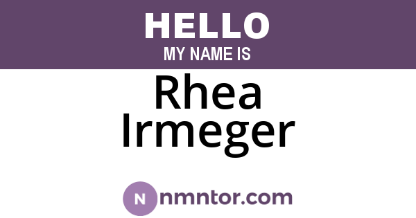 Rhea Irmeger