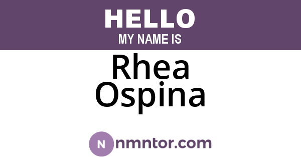 Rhea Ospina