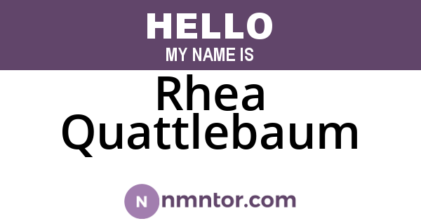 Rhea Quattlebaum