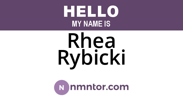 Rhea Rybicki