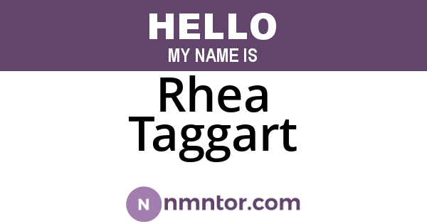 Rhea Taggart