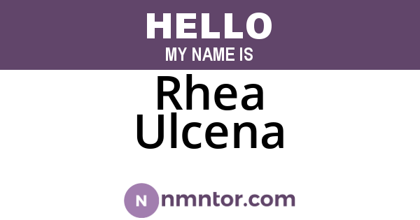 Rhea Ulcena