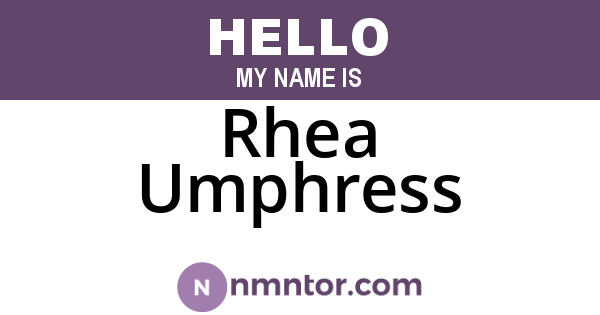 Rhea Umphress