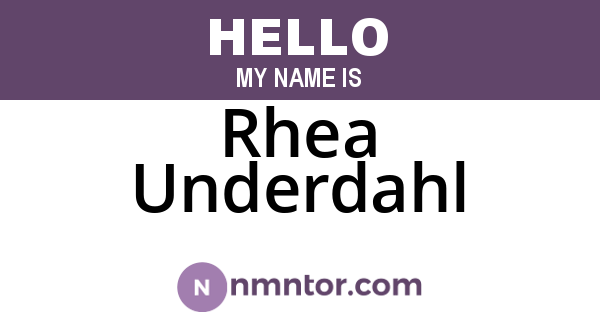 Rhea Underdahl