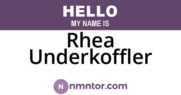 Rhea Underkoffler