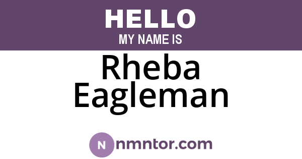 Rheba Eagleman
