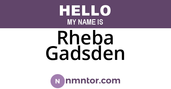 Rheba Gadsden