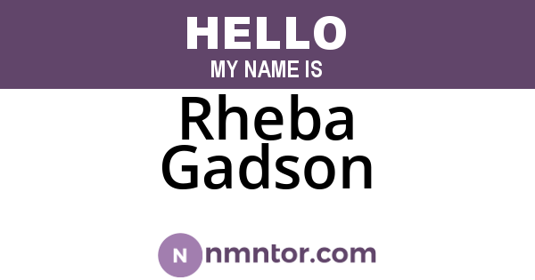 Rheba Gadson