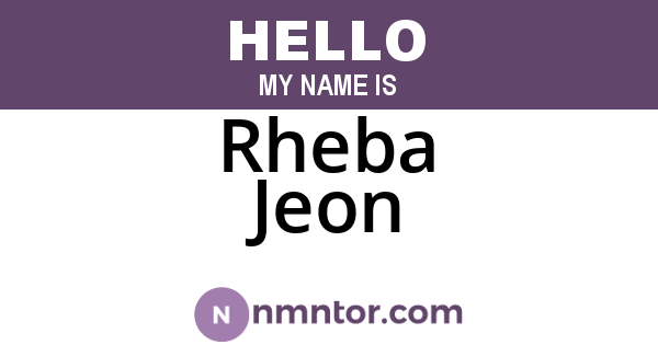 Rheba Jeon