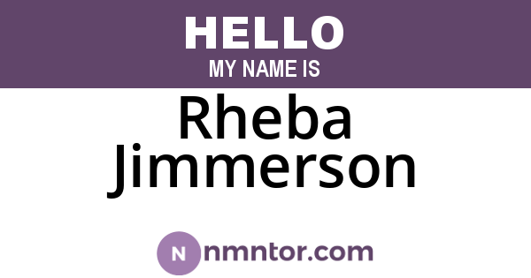Rheba Jimmerson