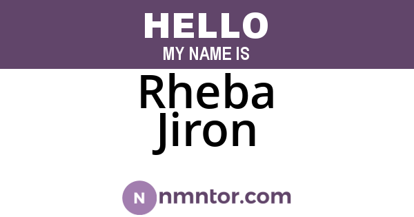 Rheba Jiron