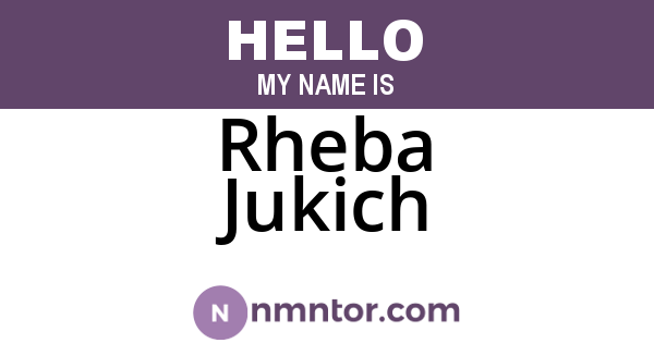 Rheba Jukich