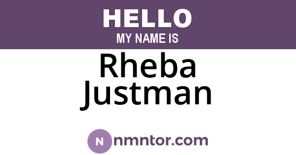 Rheba Justman