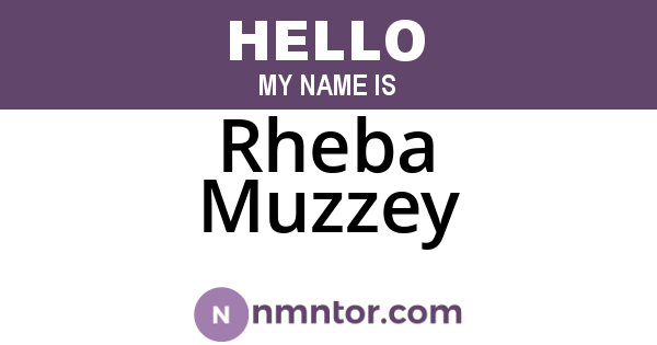 Rheba Muzzey