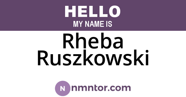 Rheba Ruszkowski