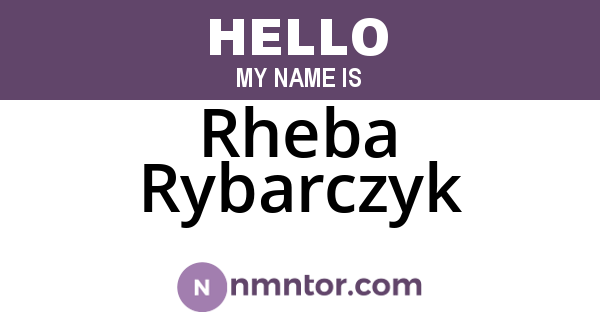 Rheba Rybarczyk
