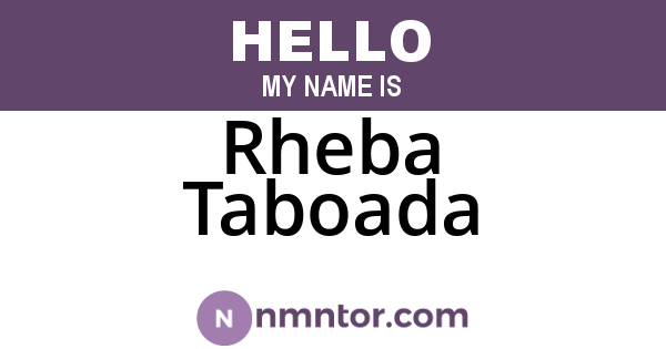 Rheba Taboada