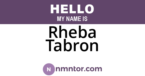 Rheba Tabron