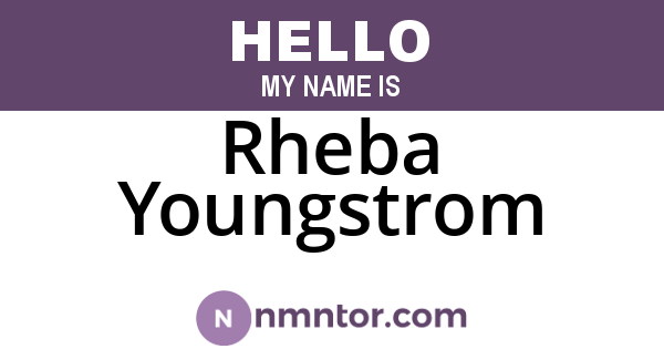 Rheba Youngstrom
